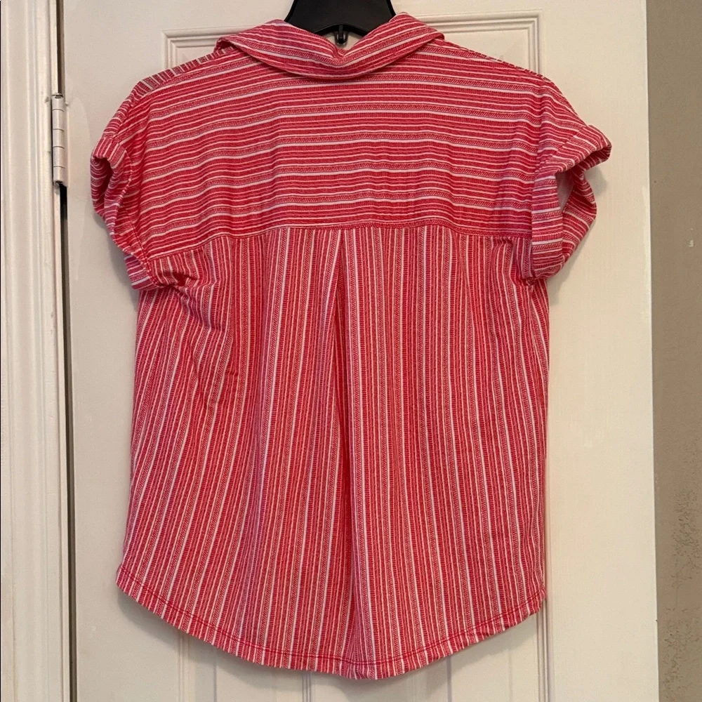 Belle by Kim Gravel Red Striped Top - Picture 4 of 4
